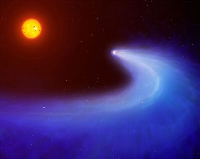 A "dragon-tailed planet"