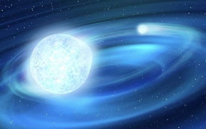 Artist's illustration of the newly discovered binary star system