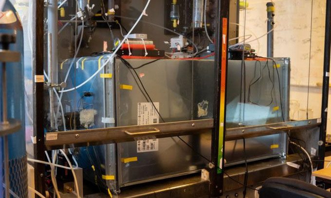 MEPS methane processing system in the laboratory.