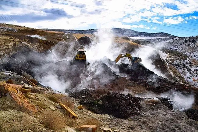 The mining process continues unabated.