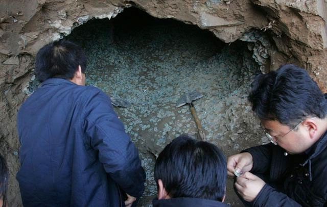A multitude of ancient coins discovered.