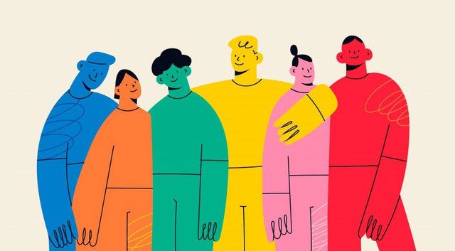 People look different, which makes them distinct from one another.