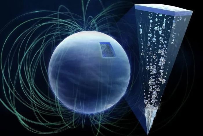 Diamonds are formed and fall like rain on icy gas planets