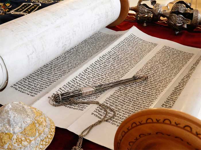 A manuscript of Biblical Hebrew.