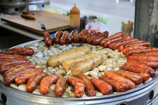 Gout patients should limit their intake of grilled sausage on stone.
