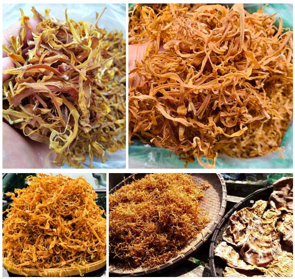 Shredded dried bamboo shoots are a nutritious food commonly used during Tet.