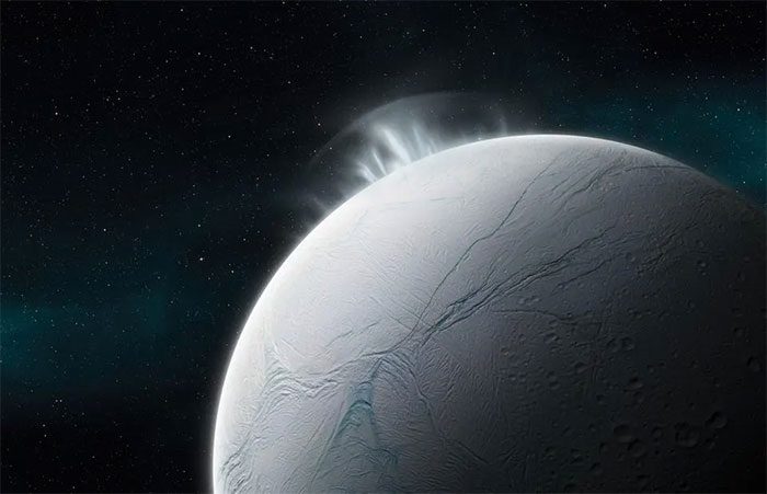 Beneath the icy shell of Enceladus, there is a strong source of chemical energy.