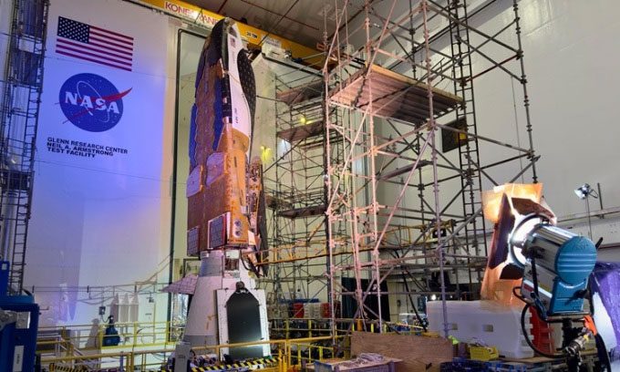 Dream Chaser spacecraft at the Neil Armstrong test facility.