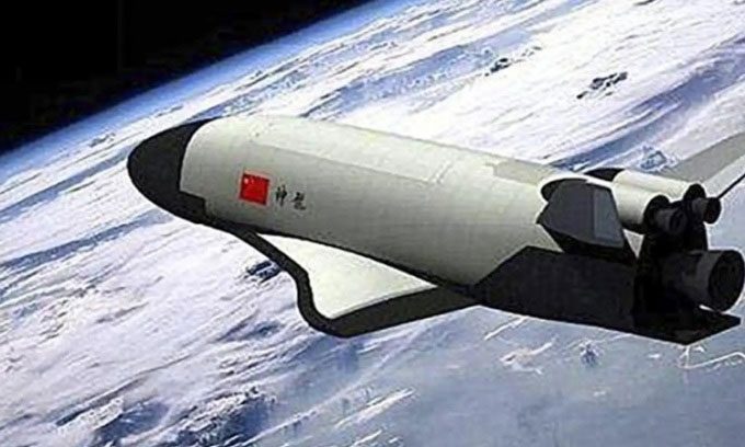 Simulation of China's reusable spacecraft Shenlong.