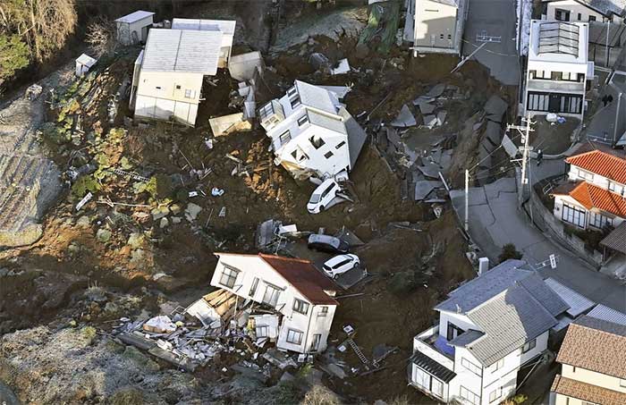 On January 1, Japan experienced a 7.4 magnitude earthquake.