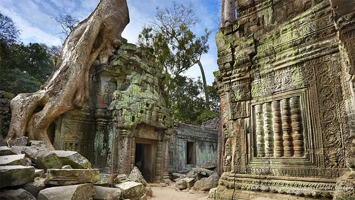 The ruins of Ta Prohm Temple, home to many exquisite artifacts worthy of being treasures