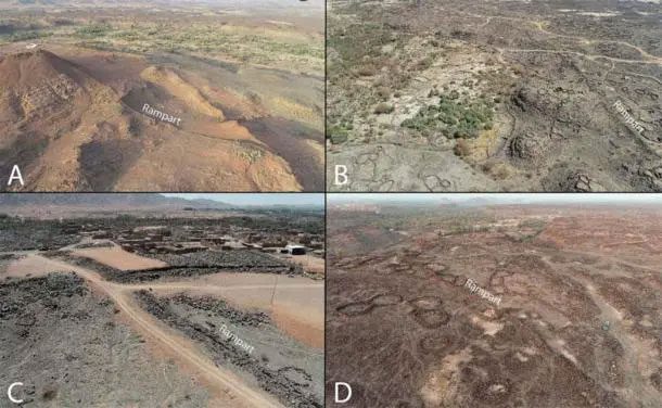 Ruins of the ancient fortress recently discovered in Saudi Arabia