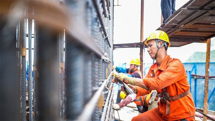 Workers on site, August 3, 2023