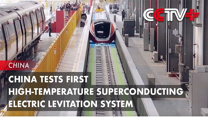 China's high-temperature superconducting maglev train operates based on magnetic levitation technology