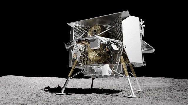 Graphic depicting the Peregrine lunar lander