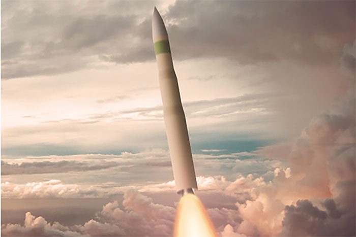 Illustration of the U.S. Sentinel intercontinental ballistic missile