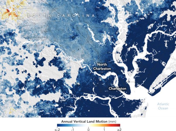 Charleston, South Carolina, is sinking the fastest