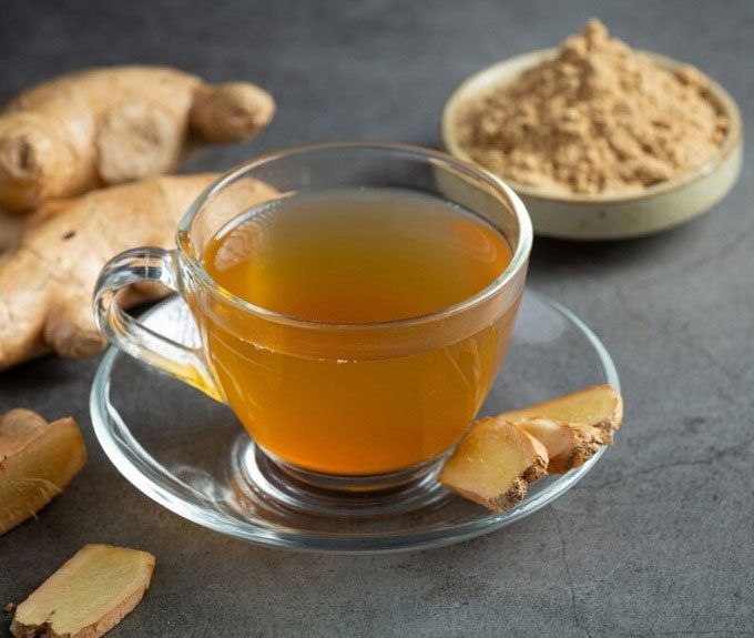 Ginger tea helps reduce nausea