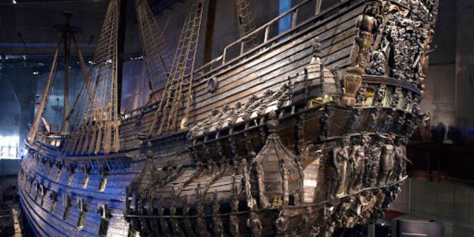 The salvaged ship remains largely intact.