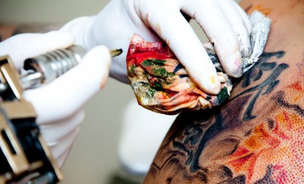 Ink injected into the surface layer of skin will disappear within 3 weeks.