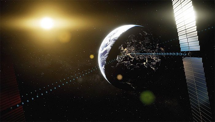 An American engineer proposes placing photovoltaic panels in orbit.
