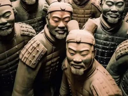 Most images are selfies of the terracotta soldiers