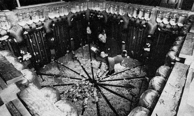 John Calhoun and the mice in the experiment in 1970.