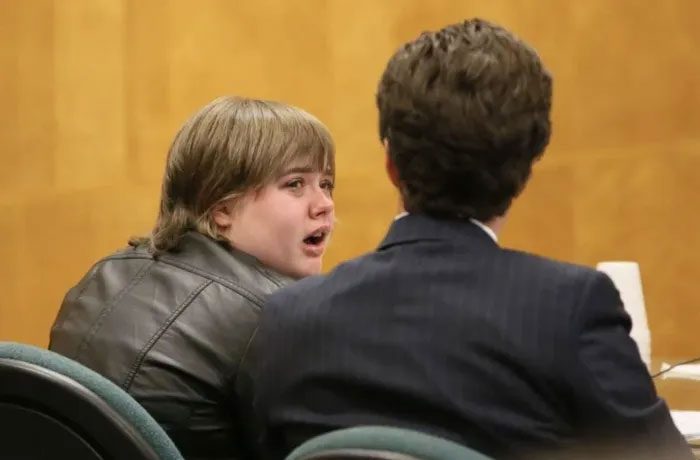 Morgan Geyser pleads guilty in court on October 5, 2017.