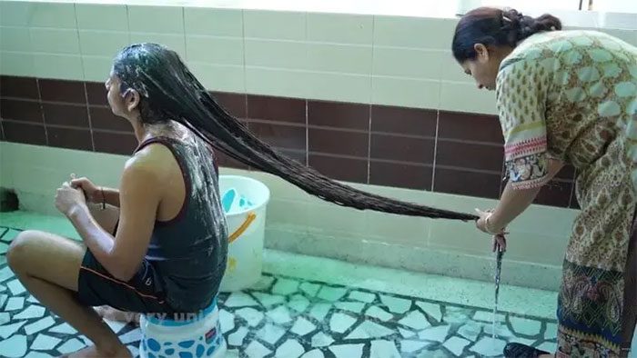 Chahal washes his hair twice a week.