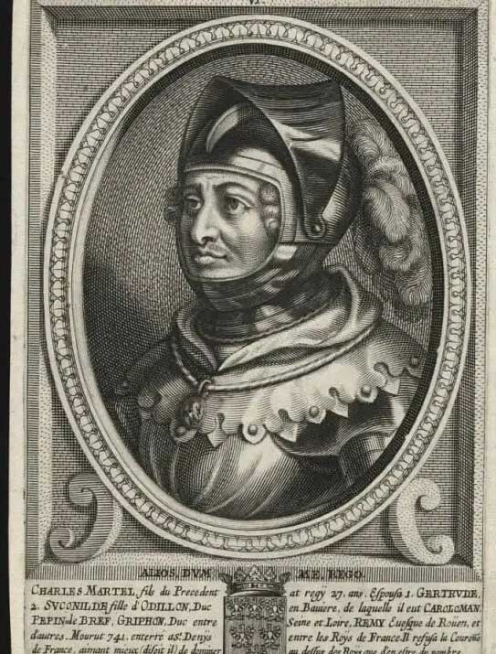 Portrait of King Charles Martel of the Franks.