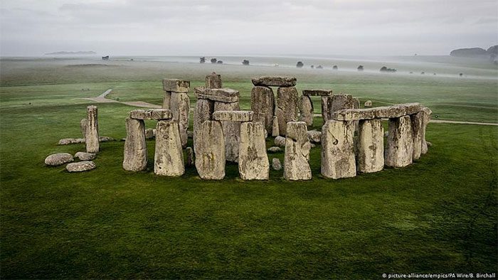 The ancient stone site of Stonehenge.