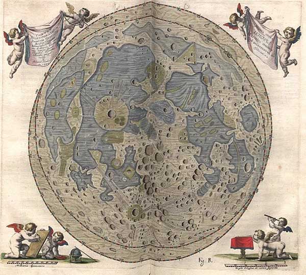A page from Hevelius's lunar map.