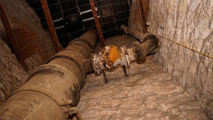 Water Valves and Steel Pipes Inside Hàng Đậu Water Tower