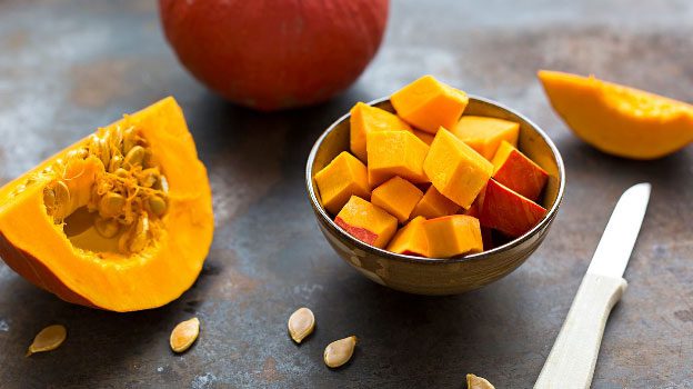 Boiled Pumpkin with a glycemic index of 75