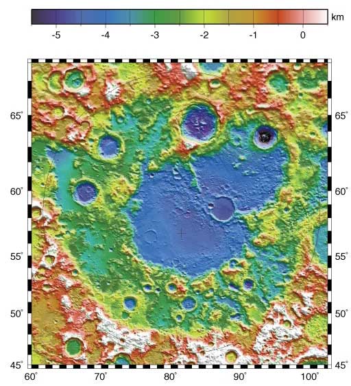 Humboldtianum Basin, home to the Mare Humboldtianum plain.