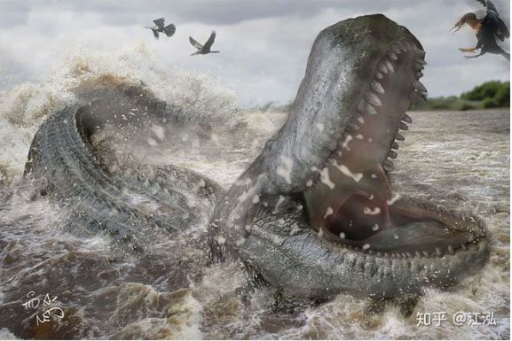 The only natural enemy of Stupendemys geographicus is the Purussaurus crocodile.