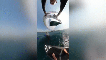 Jason Breen was pulled down more than 9 meters underwater.