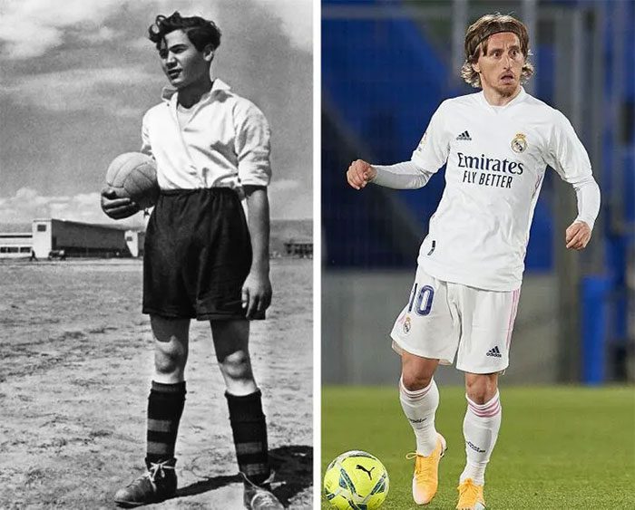 A football player from 1935 and player Luka Modric