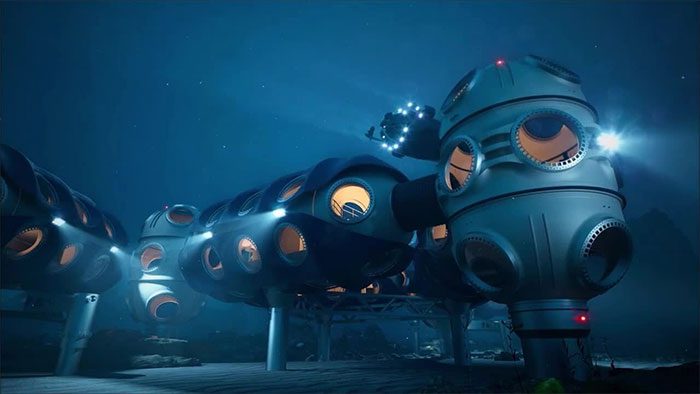 The base allows scientists to live underwater at a depth of 200m for up to 28 days.
