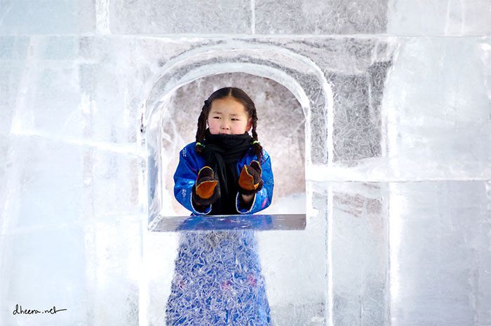 Impressive ice sculptures by the Mongols