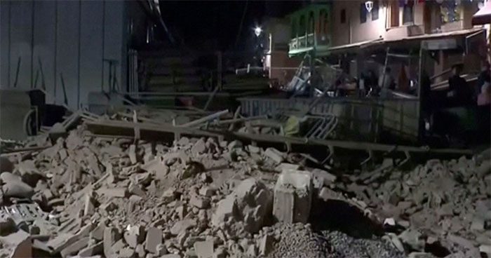 Devastation from the earthquake in Marrakech, Morocco on September 9.