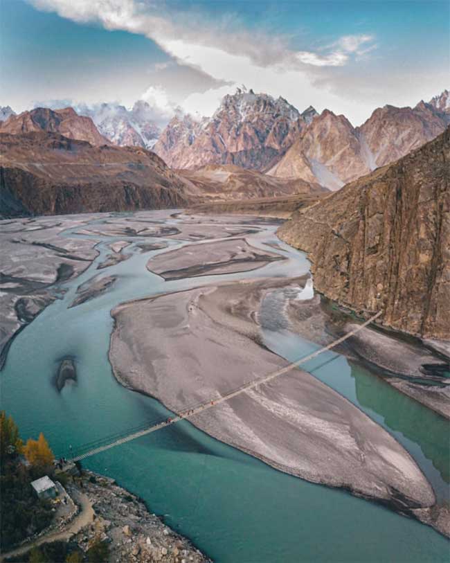 The Hussaini Suspension Bridge has become a popular tourist destination.