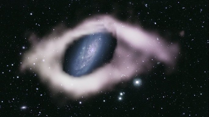 The eye-shaped structure identified as a polar-ring galaxy