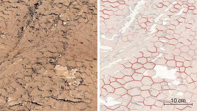 Unusual structures found by Curiosity on Mars