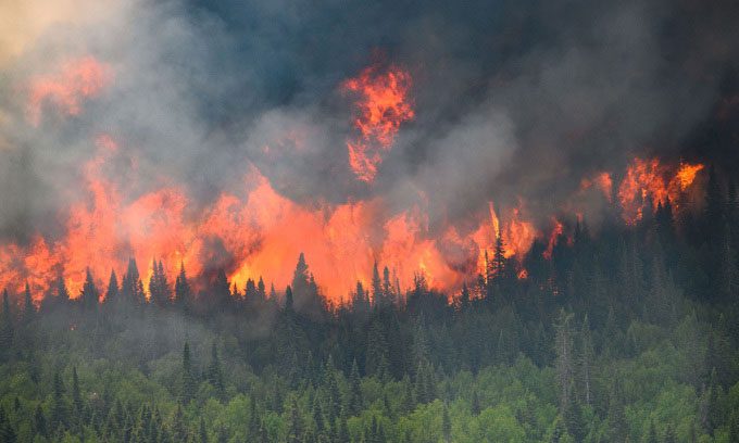 Wildfire in Canada June 2023.