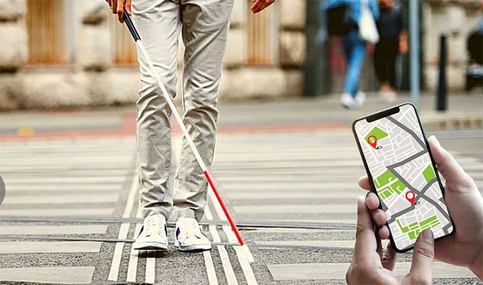 “3D audio” can help visually impaired individuals navigate around the city.