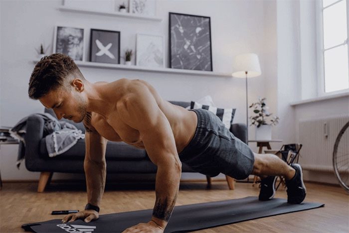 Push-ups primarily target the chest, triceps, shoulders, and abdominal muscles