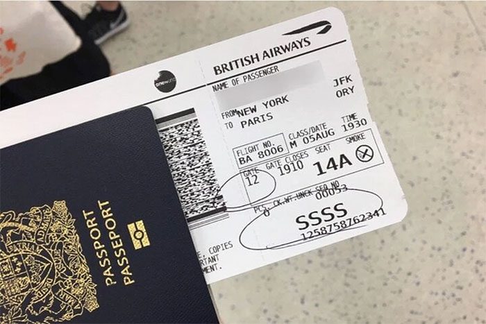 The meaning of the four S's on the boarding pass is not widely known.