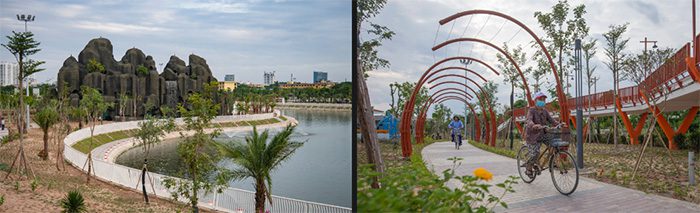 Ngoc Thuy Park contributes to creating highlights in architecture and urban landscape