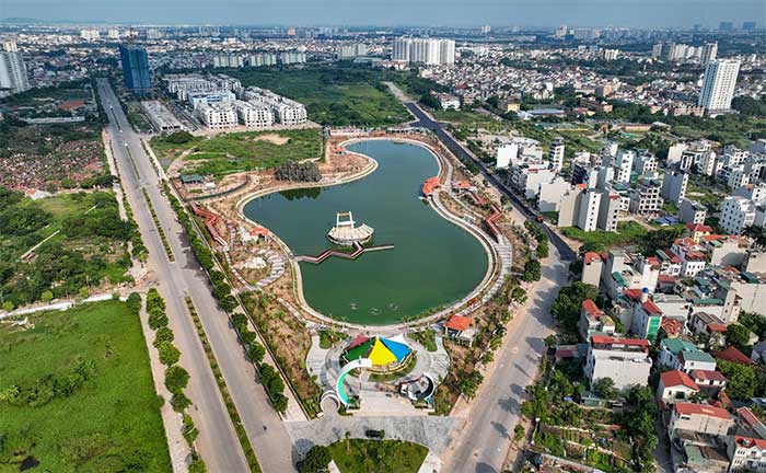 Ngoc Thuy Park (Long Bien District, Hanoi) started construction in December 2022